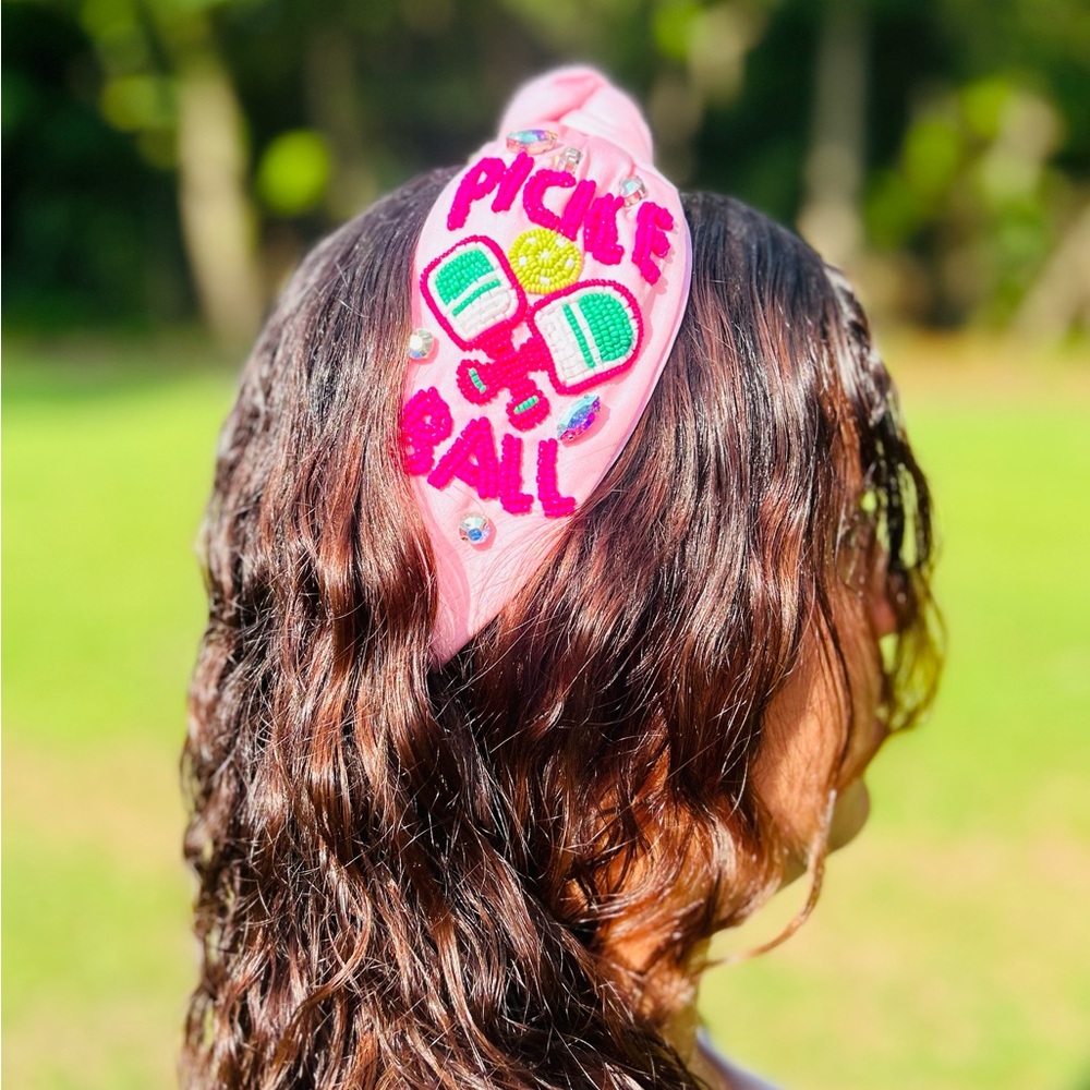 Pink Embroidered Hairband